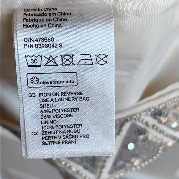 H&M Silver Sequined Skirt size 4 - Picture 8 of 8